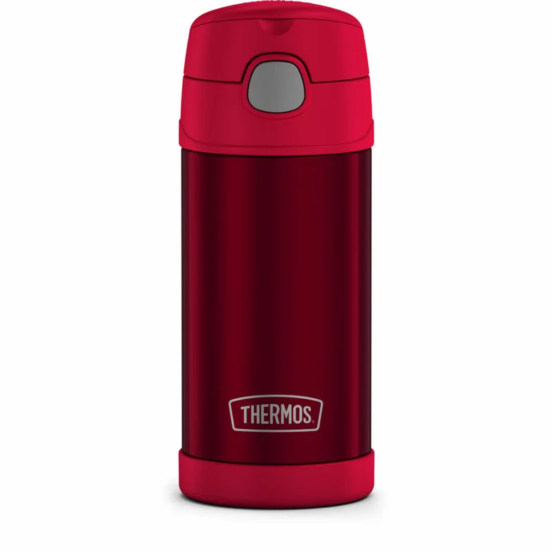 THERMOS Isolier-Trinkflasche kids FUNTAINER STRAW BOTTLE, Thermosflasche, Flasche, Edelstahl, Pink, 350 ml, 4113372035