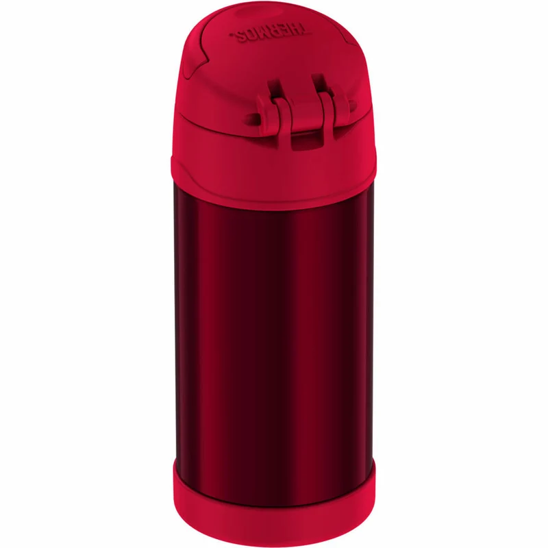 THERMOS Isolier-Trinkflasche kids FUNTAINER STRAW BOTTLE, Thermosflasche, Flasche, Edelstahl, Pink, 350 ml, 4113372035