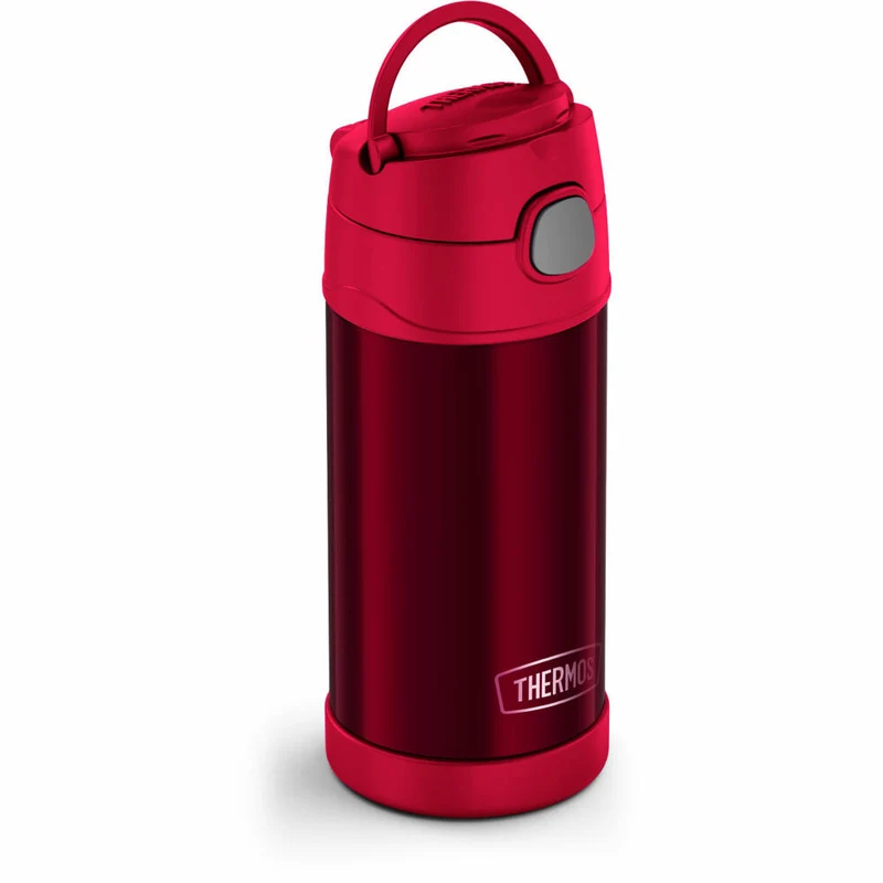 THERMOS Isolier-Trinkflasche kids FUNTAINER STRAW BOTTLE, Thermosflasche, Flasche, Edelstahl, Pink, 350 ml, 4113372035