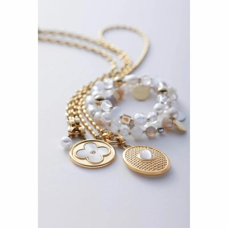 Leonardo Jewels Anhänger gold Fidelia Clip&Mix, Schmuckanhänger, Kettenanhänger, Edelstahl IP gold, Glasperle, 024403