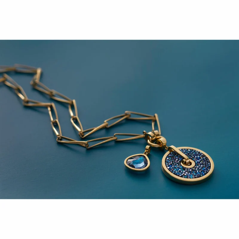 Leonardo Jewels Anhänger gold Juvinga Clip&Mix, Schmuckanhänger, Kettenanhänger, Edelstahl IP gold, Glasstein, 024425