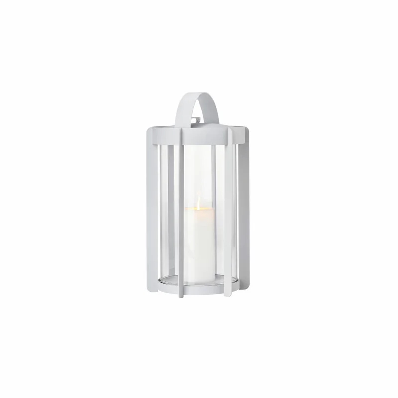 Zone Denmark Laterne Firefly Soft Grey, Windlicht, Stahl, Grau, 35 cm, 32316