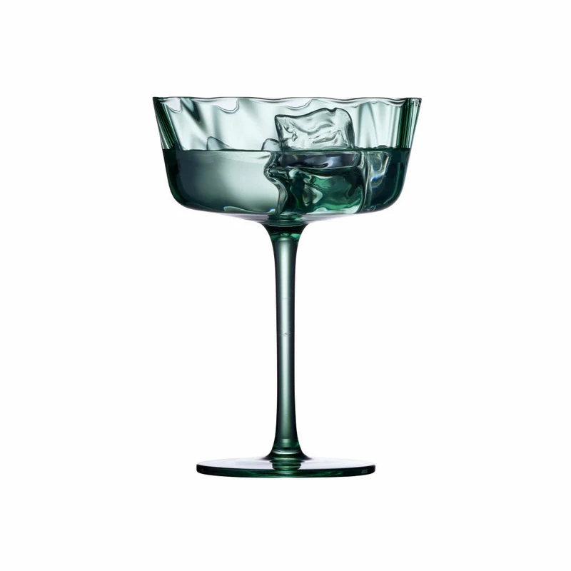 Lyngby Glas Champagner-Schale Vienna 4er Set, Sektschalen, Glas, Grün, 350 ml, 31731