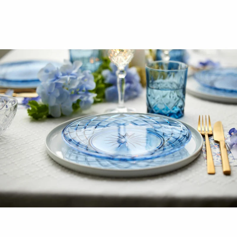 Lyngby Glas Messglas Sorrento 4er Set, Messbecher, Glas, Blau, 40 ml, 32011