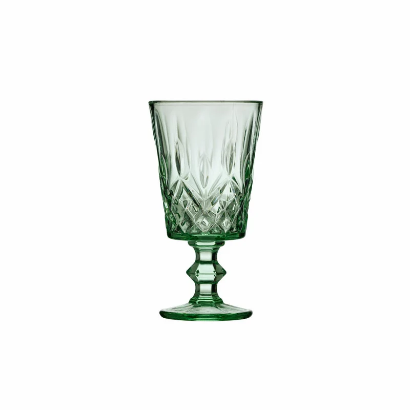 Lyngby Glas Weinglas Sorrento 4er Set, Kelchgläser, Glas, Grün, 290 ml, 32361