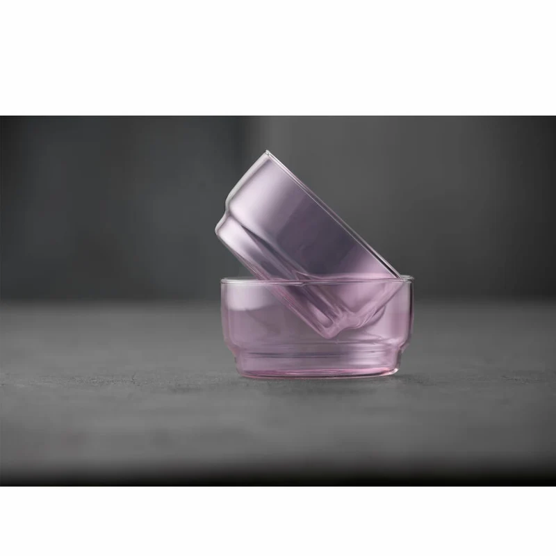 Lyngby Glas Schale Torino 2er Set, Schüsseln, Bowls, Glas, Pink, 12 cm, 32369