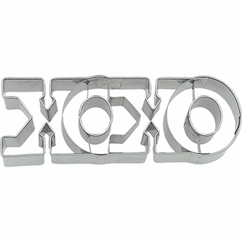 Birkmann Ausstechform Schriftzug Xoxo, Ausstecher, Plätzchenform, Keks, Plätzchen, Edelstahl, 10 cm, 198845
