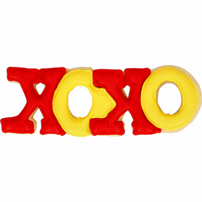 Birkmann Ausstechform Schriftzug Xoxo, Ausstecher, Plätzchenform, Keks, Plätzchen, Edelstahl, 10 cm, 198845