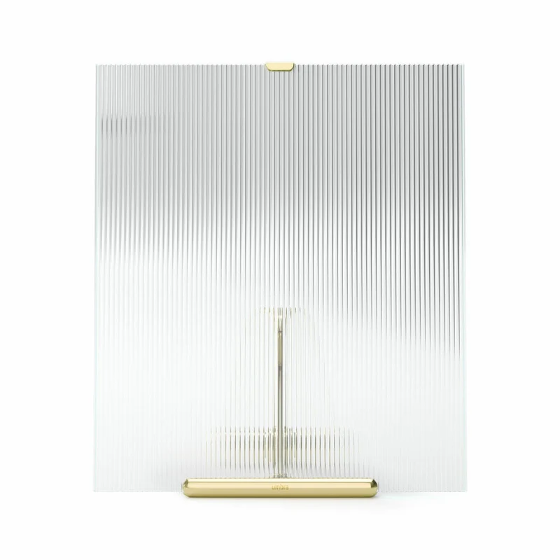 Umbra Bilderrahmen Flute, Fotorahmen, Zink, Glas, Messingfarben, 20x25 cm, 1022482-104