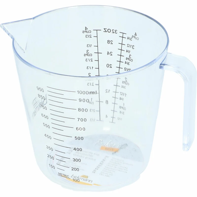 Birkmann Bakers Best Messbecher, Meßkanne, Maßbecher, Dosierhilfe, Kunststoff, 1 L, 424531