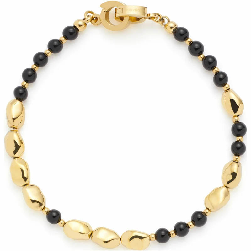 Leonardo Jewels Armband gold Dorina Clip&Mix, Schmuckarmband, Armkette, Modeschmuck, Edelstahl IP gold, Glasperlen, 024438