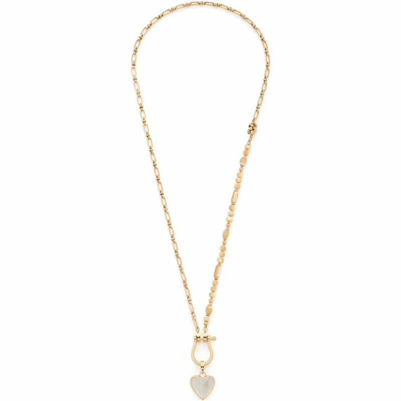 Leonardo Jewels Set Halskette 50 gold Kareen Clip&Mix, Kette, Schmuckkette, Modeschmuck, Edelstahl IP gold, Glasperlen, 024441