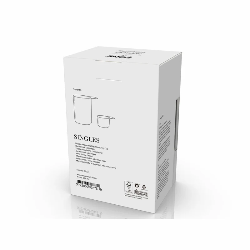 Zone Denmark Messbecher-Set 2-tlg., Edelstahl, Silberfarben, 100 + 500 ml, 32875