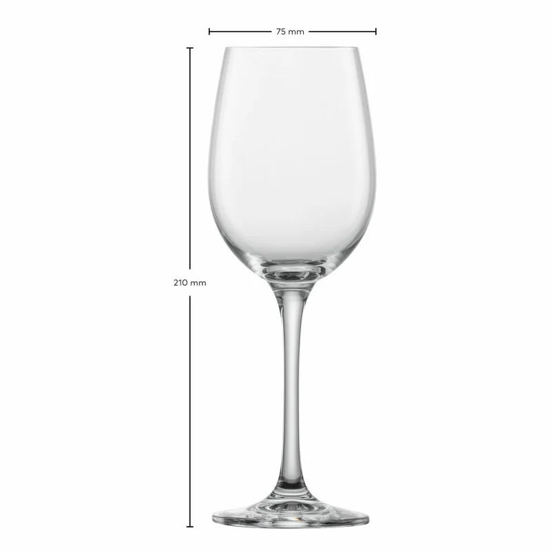 Schott Zwiesel Weißweinglas Classico 6er Set, Kristallglas, Transparent, 312 ml, 123656