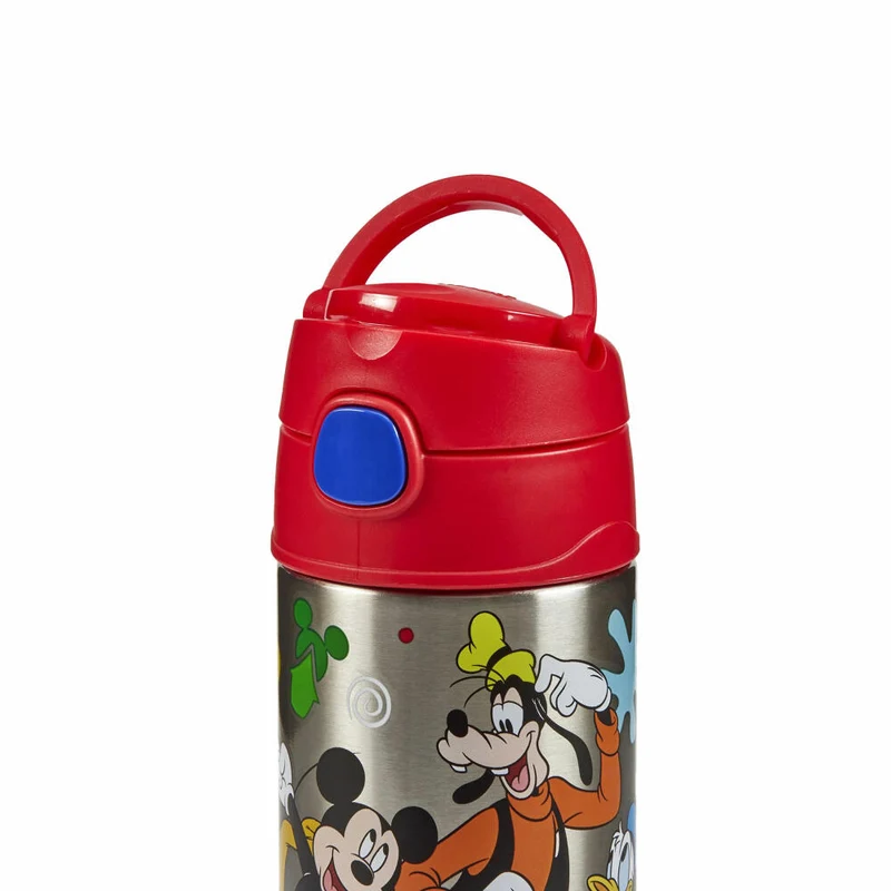 THERMOS Isolier-Trinkflasche kids FUNTAINER STRAW BOTTLE DISNEY Mickey, Thermosflasche, Flasche, Edelstahl, 350 ml, 4113411035