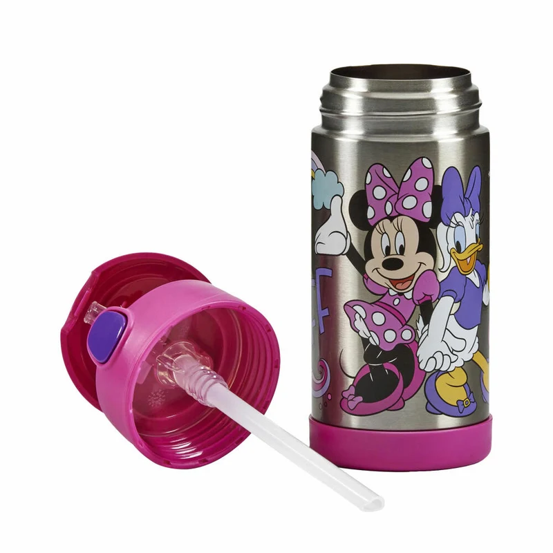 THERMOS Isolier-Trinkflasche kids FUNTAINER STRAW BOTTLE DISNEY Minnie, Thermosflasche, Flasche, Edelstahl, 350 ml, 4113412035