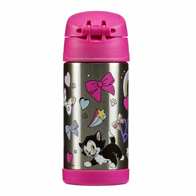 THERMOS Isolier-Trinkflasche kids FUNTAINER STRAW BOTTLE DISNEY Minnie, Thermosflasche, Flasche, Edelstahl, 350 ml, 4113412035