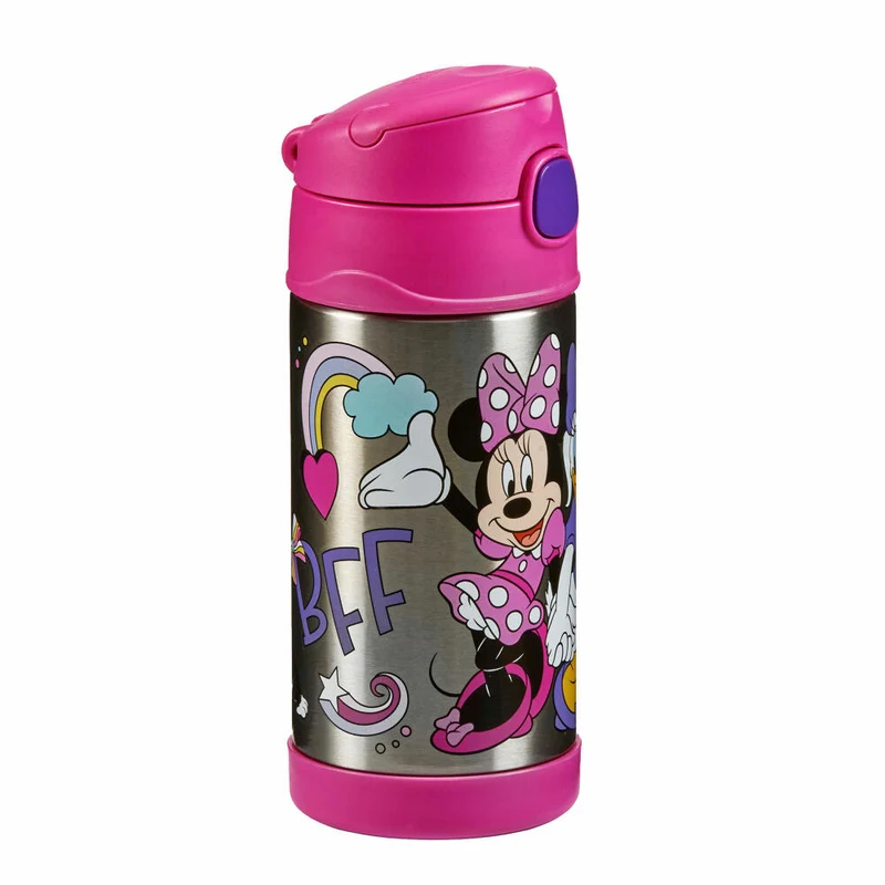 THERMOS Isolier-Trinkflasche kids FUNTAINER STRAW BOTTLE DISNEY Minnie, Thermosflasche, Flasche, Edelstahl, 350 ml, 4113412035