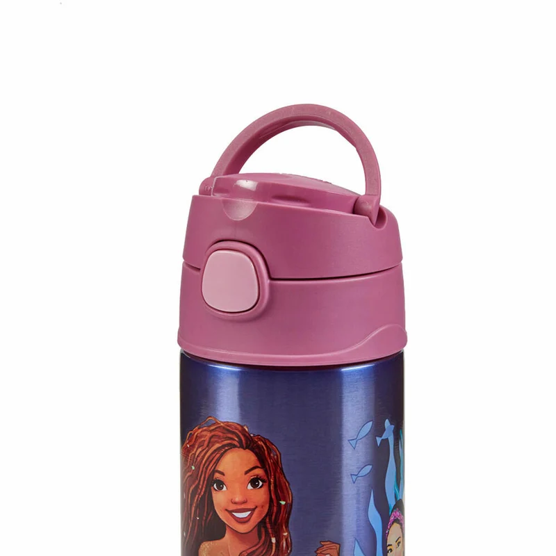THERMOS kids Isolier-Trinkflasche FUNTAINER STRAW BOTTLE DISNEY Mermaid, Thermosflasche, Flasche, Edelstahl, 350 ml, 4113415035