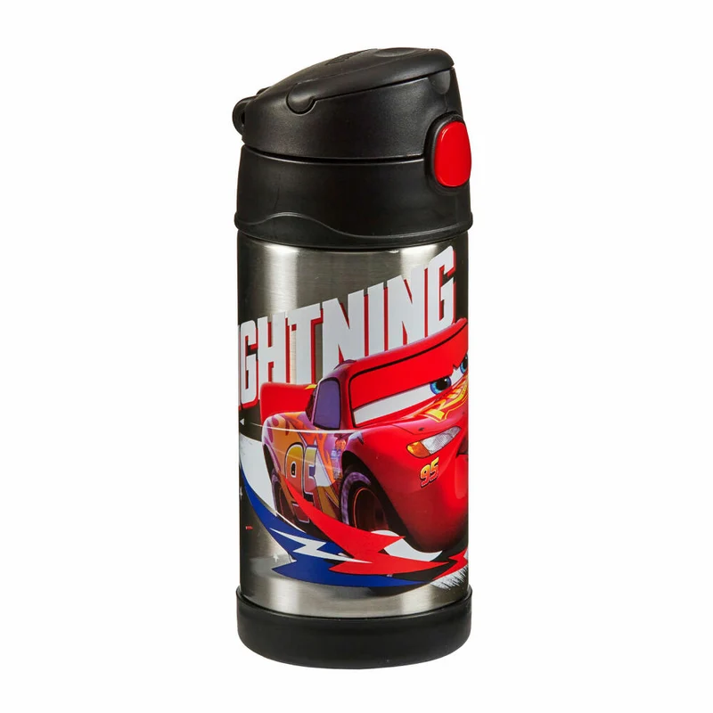 THERMOS Isolier-Trinkflasche kids FUNTAINER STRAW BOTTLE DISNEY Cars, Thermosflasche, Flasche, Edelstahl, 350 ml, 4113416035