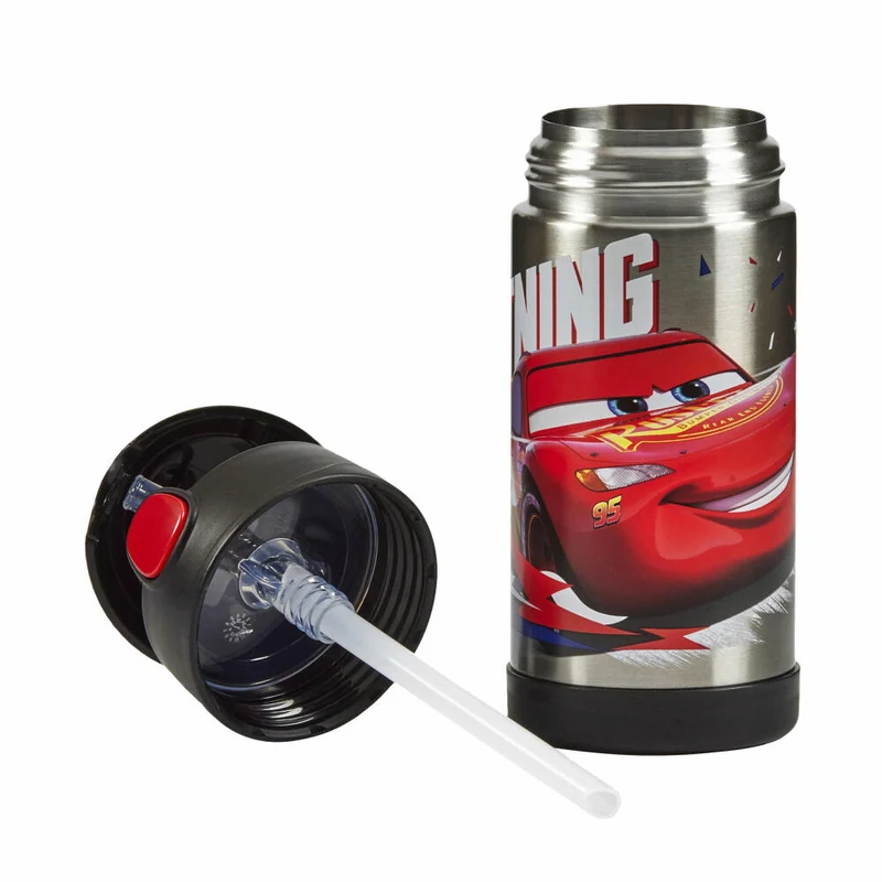 THERMOS Isolier-Trinkflasche kids FUNTAINER STRAW BOTTLE DISNEY Cars, Thermosflasche, Flasche, Edelstahl, 350 ml, 4113416035