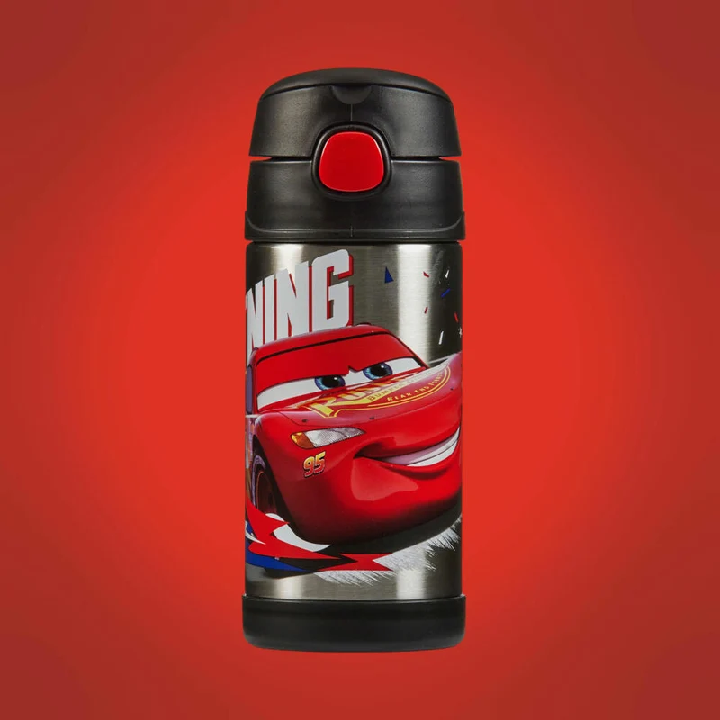 THERMOS Isolier-Trinkflasche kids FUNTAINER STRAW BOTTLE DISNEY Cars, Thermosflasche, Flasche, Edelstahl, 350 ml, 4113416035