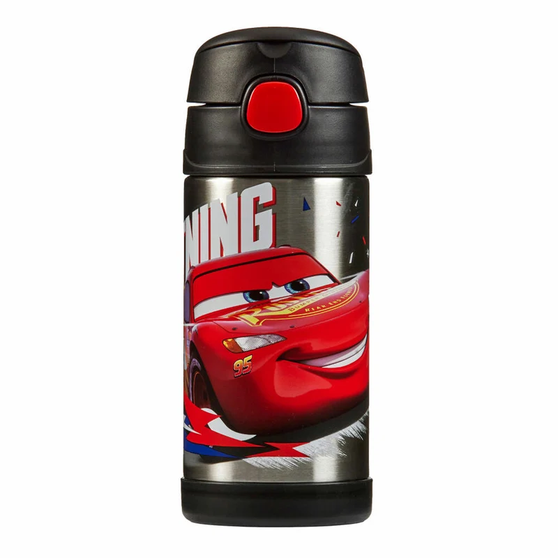 THERMOS Isolier-Trinkflasche kids FUNTAINER STRAW BOTTLE DISNEY Cars, Thermosflasche, Flasche, Edelstahl, 350 ml, 4113416035