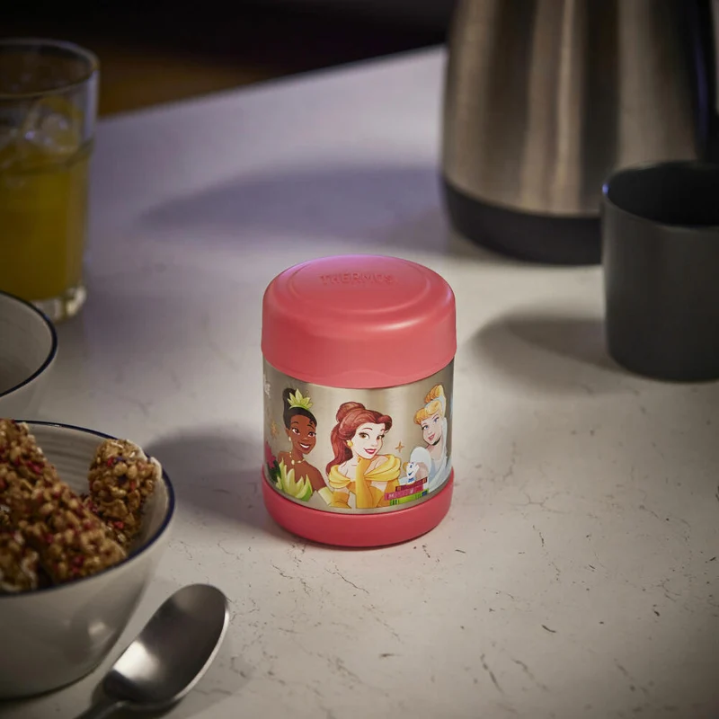THERMOS Isolier-Speisegefäß kids FUNTAINER FOOD JAR DISNEY Princesses, Speisebehälter, Thermobehälter, Edelstahl, 300 ml, 4114413030