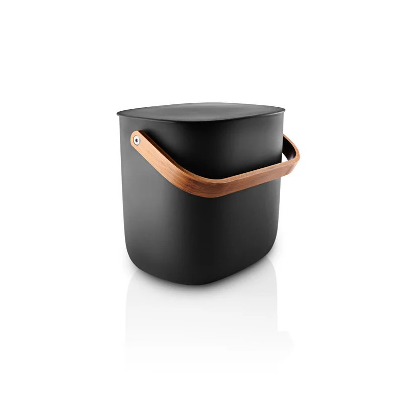 Eva Solo Abfallsortierbehälter Reflect, Mülleimer, Kunststoff, Bambus, Black, 6 L, 537777