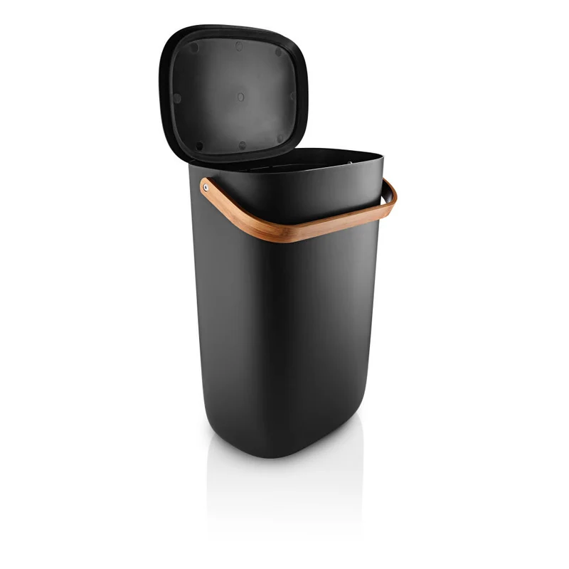 Eva Solo Abfallsortierbehälter Reflect, Mülleimer, Kunststoff, Bambus, Black, 33 L, 537779