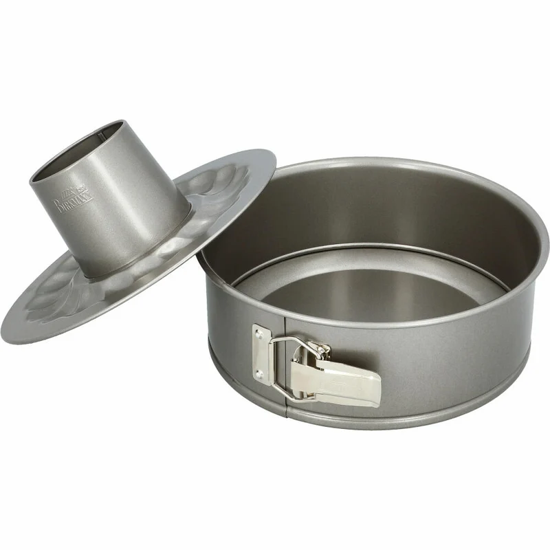 Birkmann Bakers Best Springform mit zwei Böden, Kuchenform, Backform, Kuchbackform, Karbonstahl, Ø 24 cm, 886216