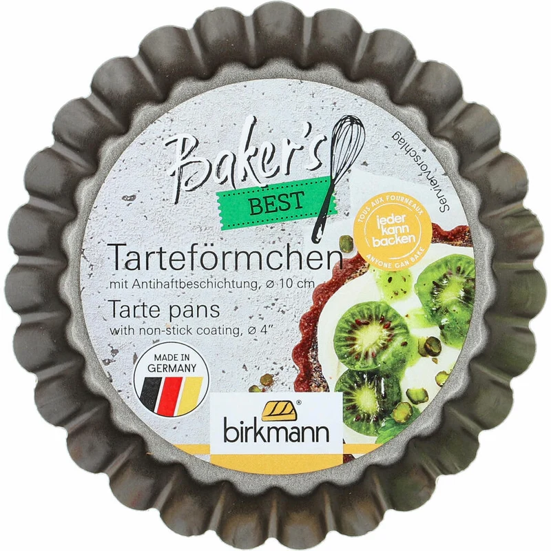 Birkmann Bakers Best Tarteförmchen, Backform, Törtchenform, Karbonstahl, Ø 10 cm, 886285
