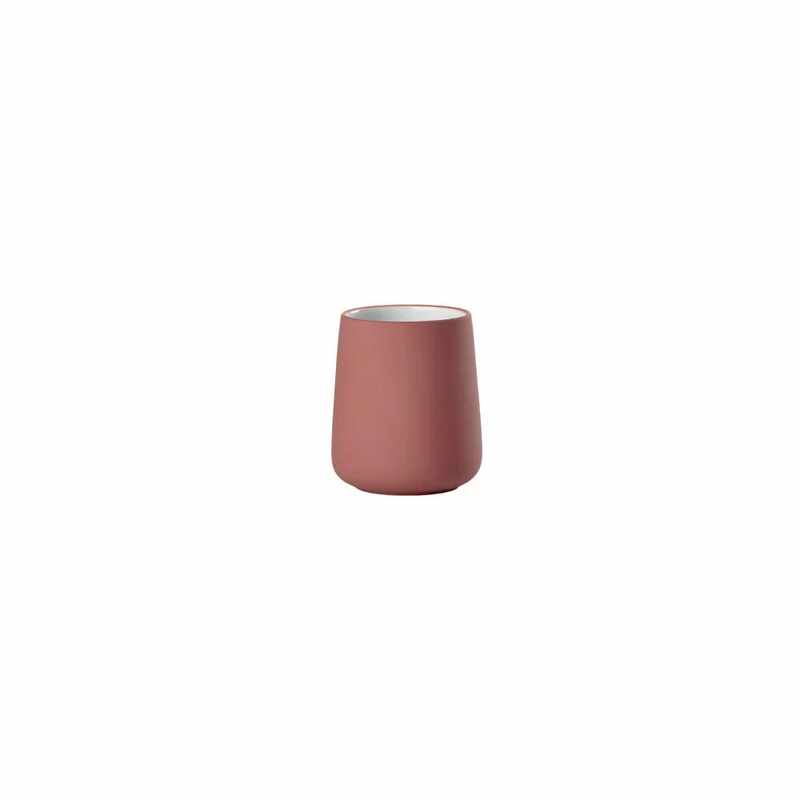 Zone Denmark Zahnbürstenbecher Nova Peach Red, Zahnputzbecher, Porzellan, Rot, 33295