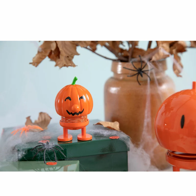Hoptimist Dekofigur Halloween Pumpkin, Wackelfigur, ABS-Kunststoff, Stahl, Orange, 7.2 cm, 33218
