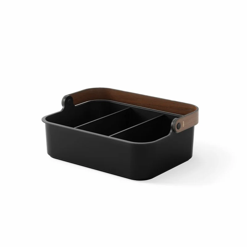Umbra Organizer Bellwood, mit entnehmbaren Trennwänden, ABS, Holz, Schwarz, Walnuss, 37 x 27 x 25 cm, 1019942-048