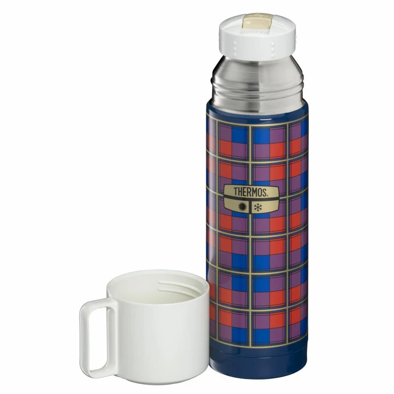 THERMOS Isolierflasche REVIVAL BEVERAGE BOTTLE, Thermosflasche, Isoflasche, Flasche, Edelstahl, Retro Blue, 500 ml, 4130344050