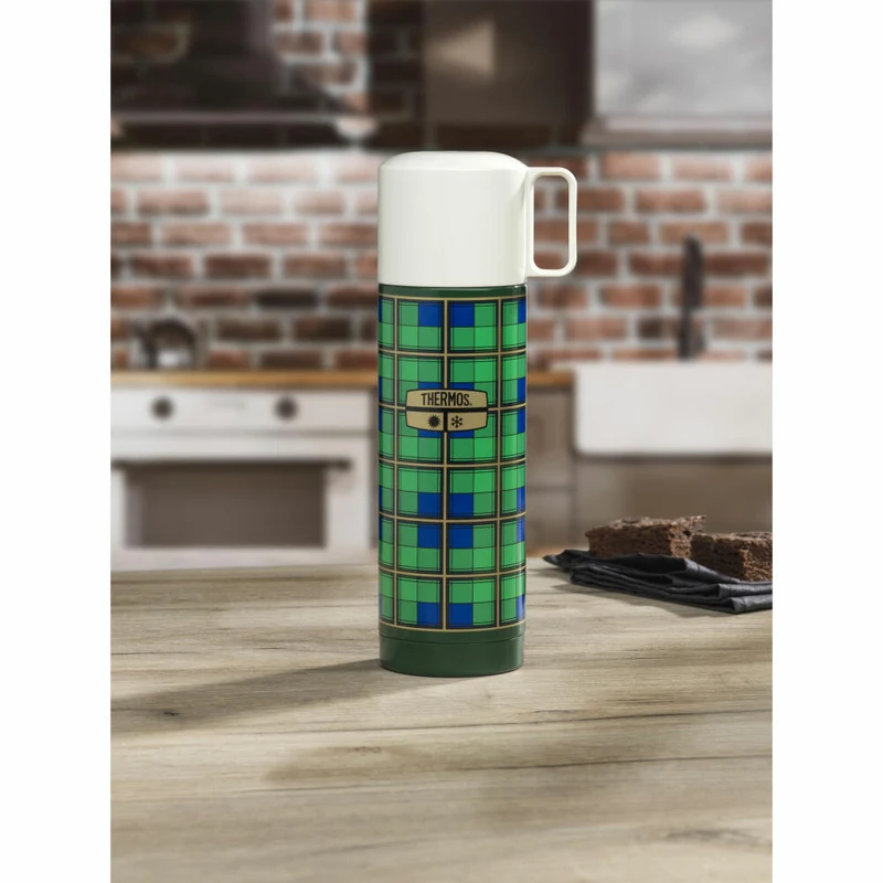 THERMOS Isolierflasche REVIVAL BEVERAGE BOTTLE, Thermosflasche, Isoflasche, Flasche, Edelstahl, Retro Green, 500 ml, 4130354050