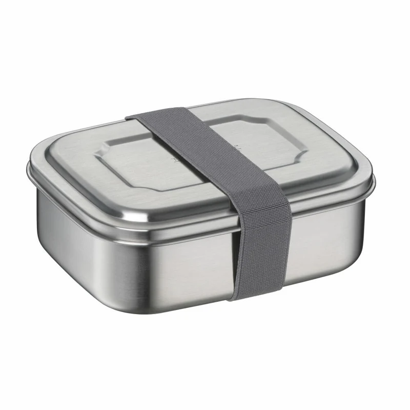 THERMOS Essensbehälter TC SANDWICH BOX, Lunchbox, Brotdose, Edelstahl, Stone Grey, 0.8 L, 4168234080