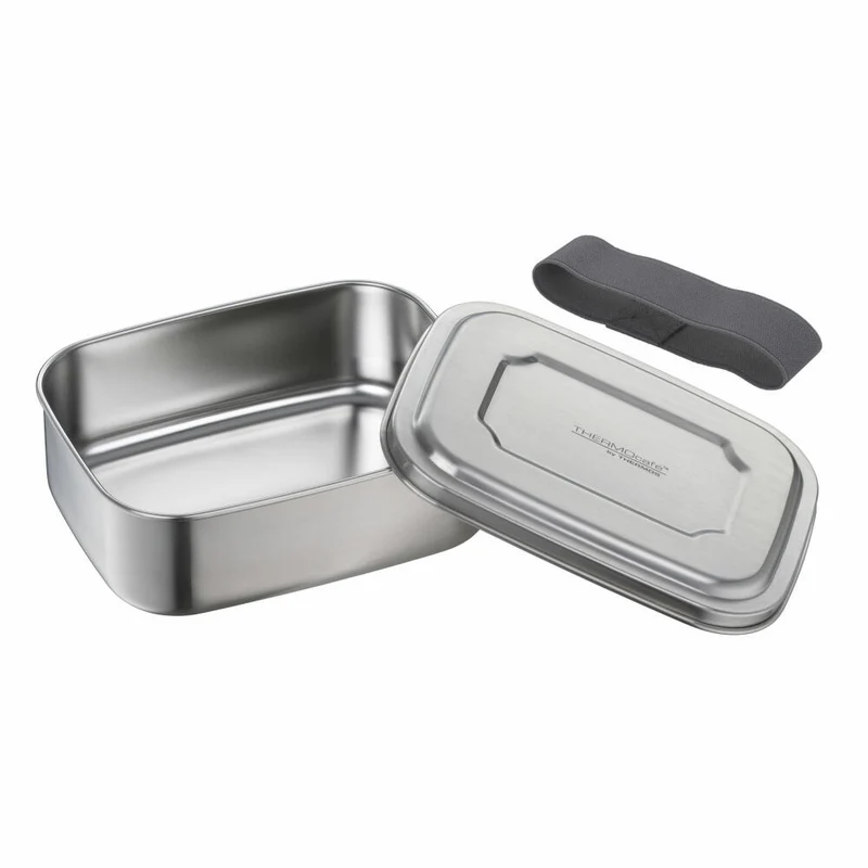 THERMOS Essensbehälter TC SANDWICH BOX, Lunchbox, Brotdose, Edelstahl, Stone Grey, 0.8 L, 4168234080
