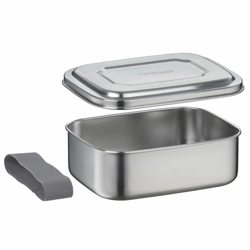 THERMOS Essensbehälter TC SANDWICH BOX, Lunchbox, Brotdose, Edelstahl, Stone Grey, 0.8 L, 4168234080