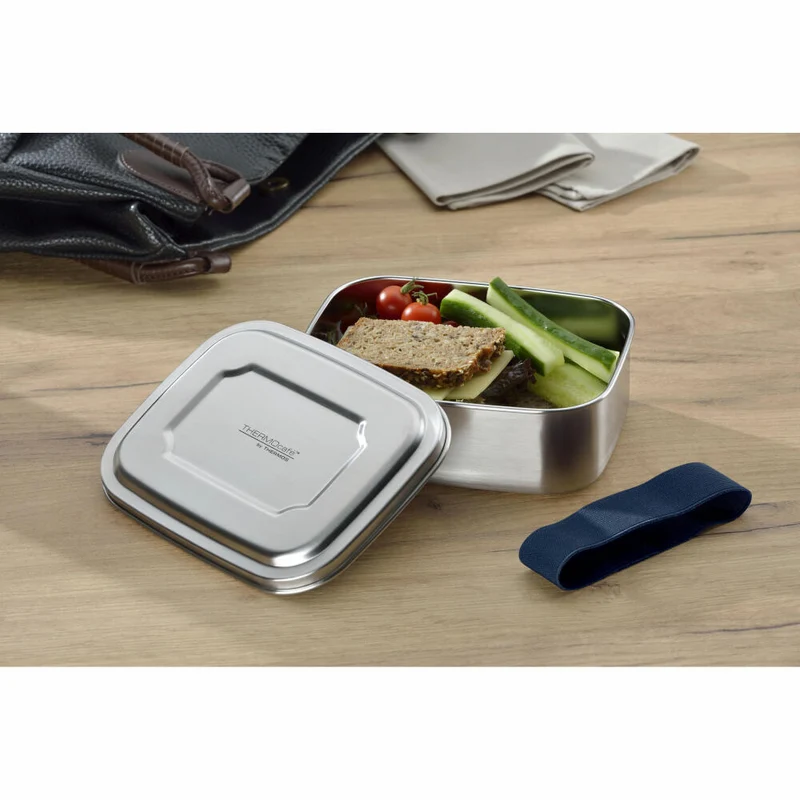 THERMOS Essensbehälter TC SANDWICH BOX, Lunchbox, Brotdose, Edelstahl, Saphire Blue, 0.8 L, 4168259080