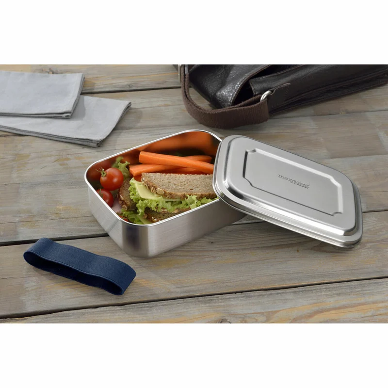 THERMOS Essensbehälter TC SANDWICH BOX, Lunchbox, Brotdose, Edelstahl, Saphire Blue, 1 L, 4168259100