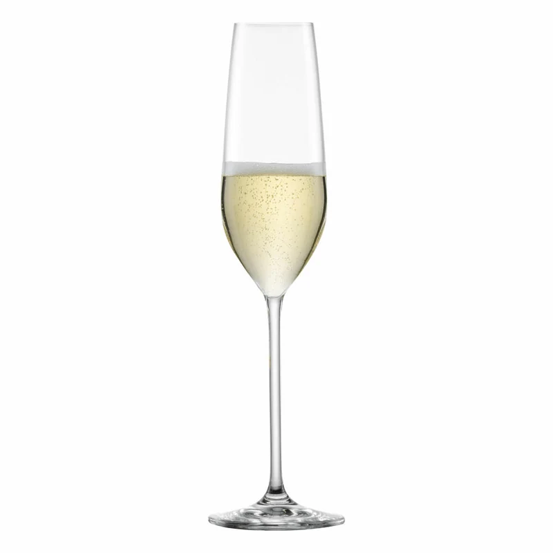 Schott Zwiesel Sektglas Fortissimo 4er Set mit Moussierpunkt, Kristallglas, Transparent, 240 ml, 123686