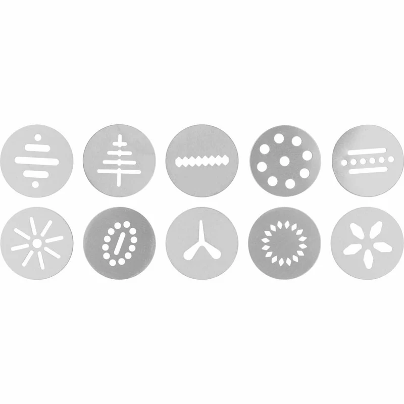 Birkmann Easy Baking Gebäckpresse, Kekspresse, Plätzchen, mit 10 Motivscheiben, Kunststoff, 421943