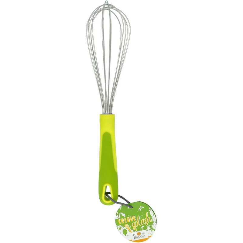Birkmann Colour Kitchen Schneebesen, Rührbesen, Schlagbesen, Edelstahl / Kunststoff, Grün, 27 cm, 422438