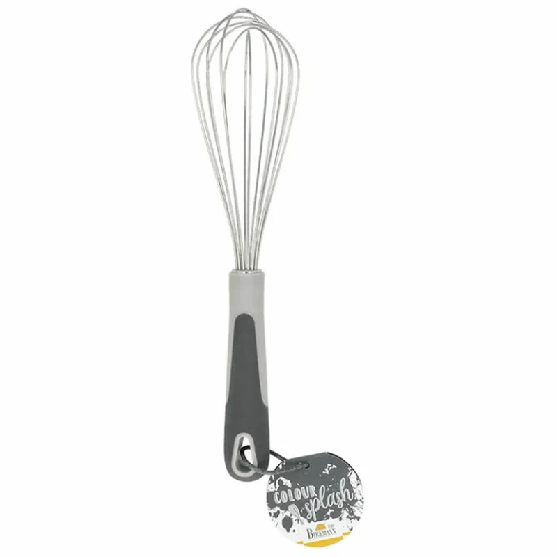 Birkmann Colour Kitchen Schneebesen, Rührbesen, Schlagbesen, Edelstahl / Kunststoff, Grau, 27 cm, 422445