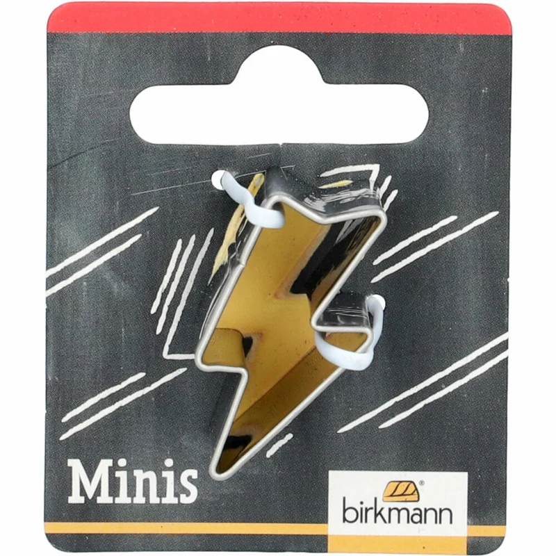 Birkmann Mini-Ausstechform Blitz, Ausstecher, Plätzchenform, Keks, Plätzchen, Edelstahl, 3 cm, 152656