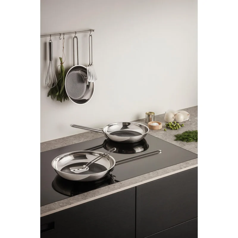 Eva Trio Stainless Steel Bratpfanne Mosaic, keramische Slip-Let-Antihaftbeschichtung, Aluminium, Edelstahl, Polished Steel, 20 cm, 260020
