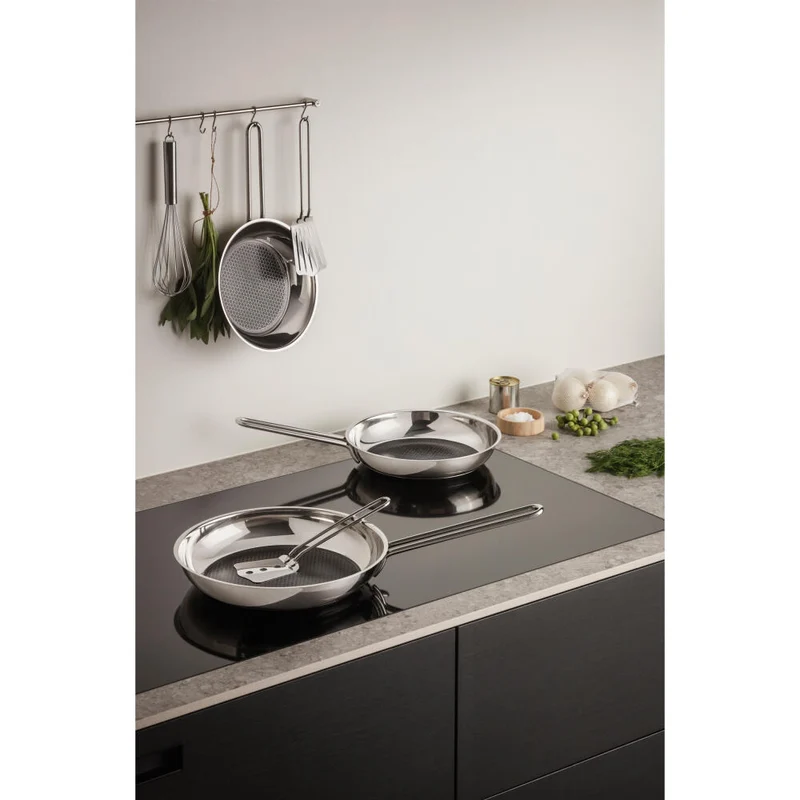 Eva Trio Stainless Steel Bratpfanne Mosaic, keramische Slip-Let-Antihaftbeschichtung, Aluminium, Edelstahl, Polished Steel, 28 cm, 260028