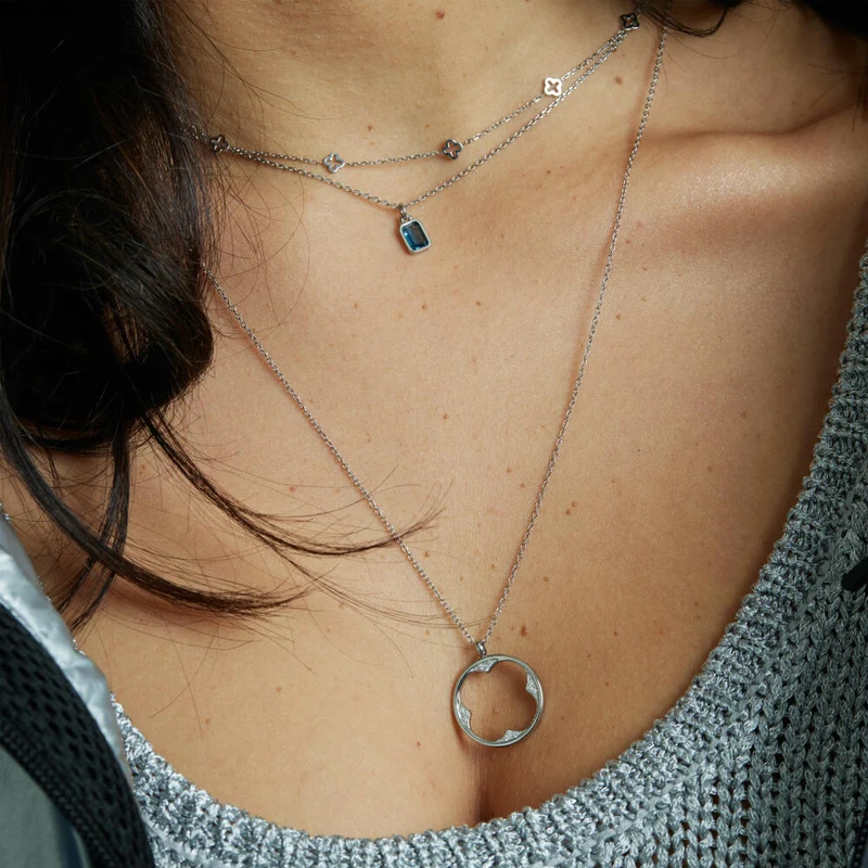 Leonardo Jewels Halskette 42 Sophia CIAO, Kette, Schmuckkette, Modeschmuck, Edelstahl, Glasstein, 024473